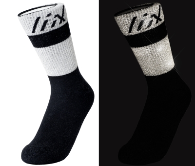 Liix Reflective Socks Black L | black