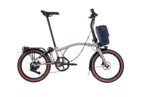 Brompton G-LINE Electric (4-Gear) Traildust White / Mudgard & Rack