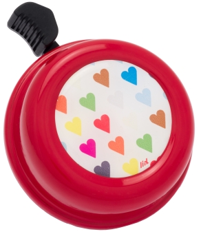 Liix COLOUR BELL POLKA HEARTS Klingel / red 
