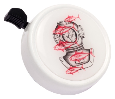 Liix BIG COLOUR BELL DIVING SEAGULL Klingel / white 