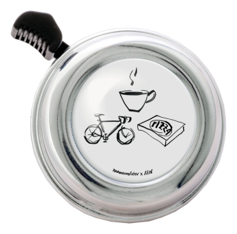 Liix COLOUR BELL MANAMOLOTOV COFFEE, RIDE & PIZZA Klingel / chrome 