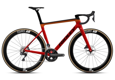 Ridley FALCN RS Ultegra DI2 2x12 / Black/Red - Orange