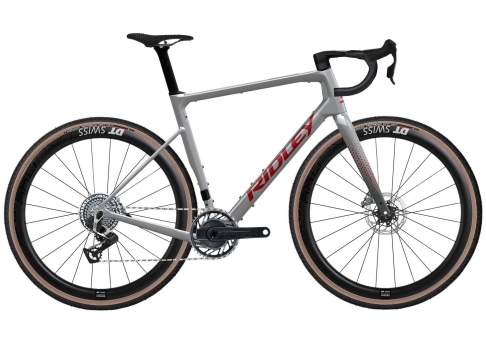 Ridley GRIFN RS GRAVEL Red XPLR 1x13 / Battle Ship Grey/Candy Red Metallic