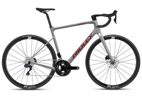 Ridley GRIFN ROAD 105 DI2 2x12 / Battle Ship Grey/Candy Red Metallic
