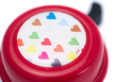 Liix COLOUR BELL POLKA HEARTS Klingel / red  2