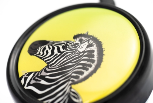 Liix BIG COLOUR BELL PUNKY ZEBRA Klingel / black  2