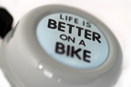 Liix COLOUR BELL LIFE IS BETTER ON A BIKE Klingel / grey  2