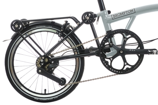 Brompton P-LINE Explore (12-Spd) High / Lunar Ice Lunar Ice/Titanium Black Matt 2