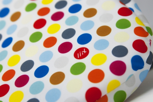 Liix SADDLE COVER POLKA BIG DOTS MIX Sattelbezug / white  3