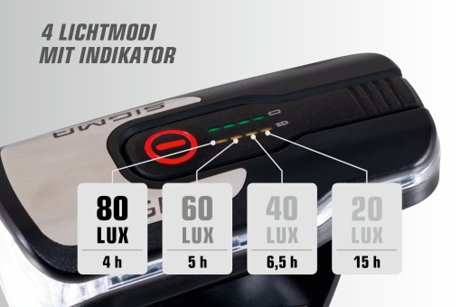 Sigma LED Licht Set Aura 80/Blaze Schwarz 5