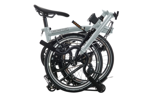 Brompton P-LINE Explore (12-Spd) High / Lunar Ice Lunar Ice/Titanium Black Matt 5