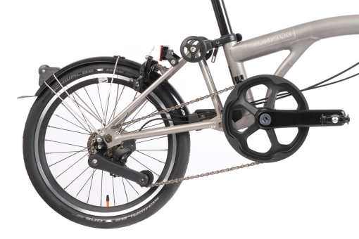 Brompton T-LINE Urban (4-Spd) Mid / Blasted Ti Blasted Ti/Blasted Ti 5