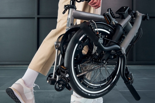 Brompton T-LINE Urban (4-Spd) Mid / Blasted Ti Blasted Ti/Blasted Ti 7
